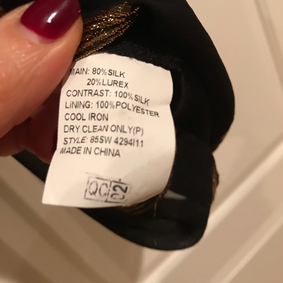 Gorgeous Black and Gold Tunic with Zip Back Size 8 - Picture 5 of 8